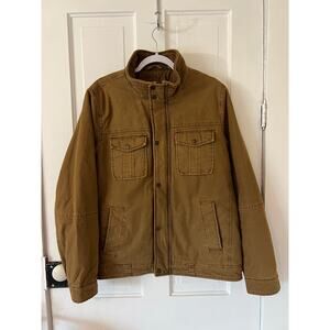 Levi’s Men’s medium Snap Chest Pocket Cotton Twill Jacket coat chore trucker tan